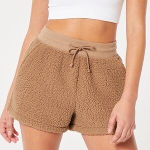 Hollister Gilly Hicks Tan Sherpa Shorts
